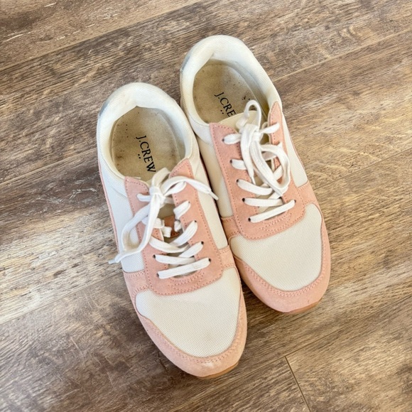 J Crew City Sneakers Leather upper poly lining Extra comfortable footbed - Pink - Picture 6 of 8